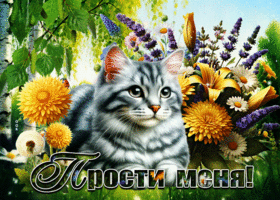 Красивая стильная гиф-открытка Прости меня