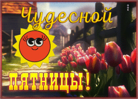 Легкая и светлая весенняя гиф-открытка Чудесной пятницы