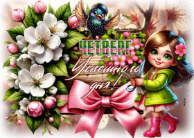 Лучистая, цветущая весенняя открытка Четверг! Успешного дня