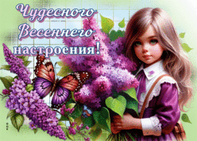 Милая и веселая гиф-открытка Чудесного весеннего настроения