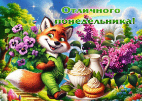 Насыщенная весенняя открытка Отличного понедельника