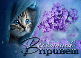 Необычайная открытка Весенний привет