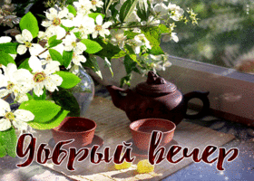 Несравненная открытка Добрый вечер с чаем