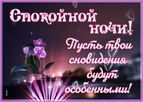 Нежная и романтическая открытка Спокойной ночи!