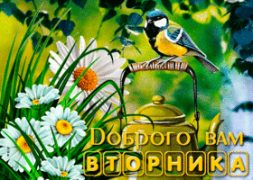 Нежная открытка с птичкой Доброго вам вторника