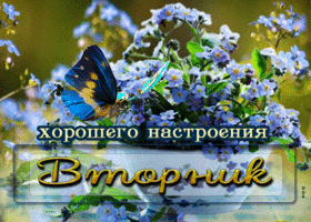 Очаровательная открытка Хорошего настроения! Вторник