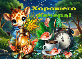 Очаровывающая гиф-открытка Хорошего вечера