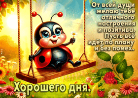 От всей души желаю тебе отличного настроения и позитива