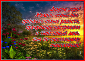 Открытка доброе утро со светлыми пожеланиями