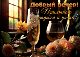 Открытка Добрый вечер! Приятного отдыха и уюта!