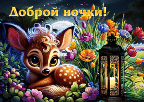 Позитивная летняя гиф-открытка Доброй ночки