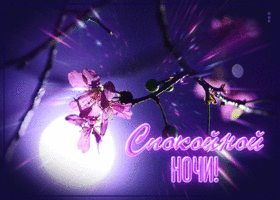 Прекрасная лунная открытка спокойной ночи