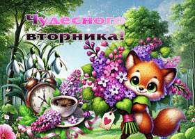 Прекрасная, воздушная весенняя открытка Чудесного вторника