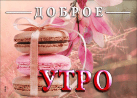 Превосходная открытка Доброе утро! С печеньем
