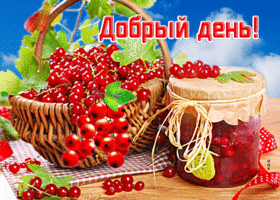 Превосходная открытка с ягодами Добрый день