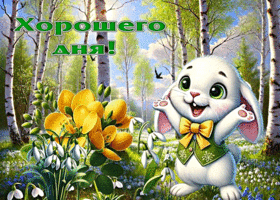Природная весенняя гиф-открытка Хорошего дня