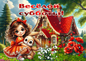 Приятная весенняя гиф-открытка Веселой субботы