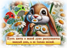 Пусть цветы в вашей душе распускаются каждый день, а не только весной