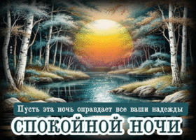 Пусть эта ночь оправдает все ваши надежды! Спокойной ночи