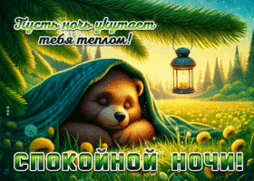 Пусть ночь укутает тебя теплом! Спокойной ночи