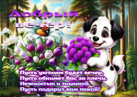 Пусть уютным будет вечер, пусть обнимет вас за плечи