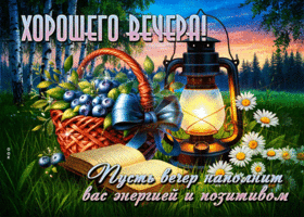 Пусть вечер наполнит вас энергией и позитивом! Хорошего вечера