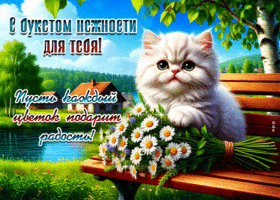 С букетом нежности для тебя! Пусть каждый цветок подарит радость