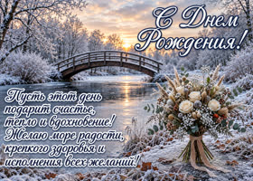С днём рождения! Желаю крепкого здоровья, исполнения желаний!