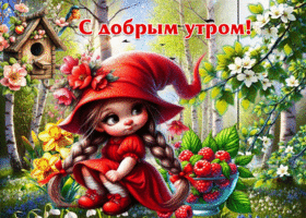 Солнечная и волшебная весенняя гиф-открытка С добрым утром