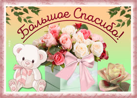 Спасибо держи цветы