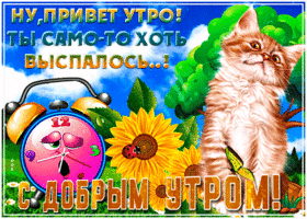Светлая открытка с добрым утром