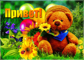 Тебе приветик и эта шикарная открытка