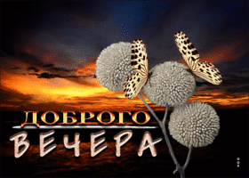 Теплая и уютная открытка Доброго вечера