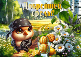 Теплая летняя гиф-открытка Добрейшей среды