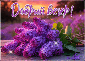 Тонкая и чувственная весенняя гиф-открытка Добрый вечер