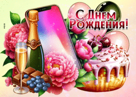 Тёплая анимационная открытка на День Рождения