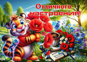 Тёплая летняя гиф-открытка Отличного настроения