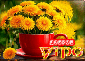 Удивительная летняя гиф-открытка Доброе утро