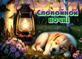 Утончённая милая гиф-открытка Спокойной ночи