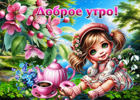 Уютная весенняя гиф-открытка Доброе утро!