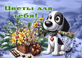 Вдохновляющая открытка Цветы для тебя