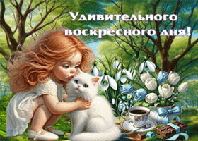 Весенняя гиф-открытка Удивительного воскресного дня