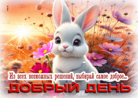 Весёлая летняя гиф-открытка Добрый день