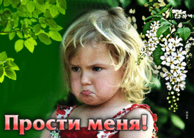 Виртуальная открытка Прости меня! С девочкой