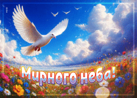Воздушная летняя гиф-открытка Мирного неба