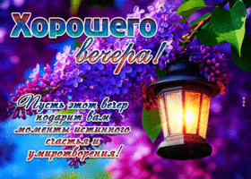 Хорошего вечера! Пусть этот вечер подарит вам моменты истинного счастья