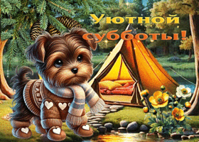 Ясная весенняя гиф-открытка Уютной субботы