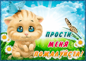 Замечательная открытка прости