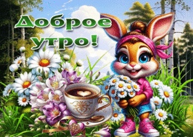 Завораживающая летняя гиф-открытка Доброе утро