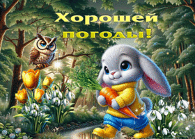 Завораживающая весенняя гиф-открытка Хорошей погоды